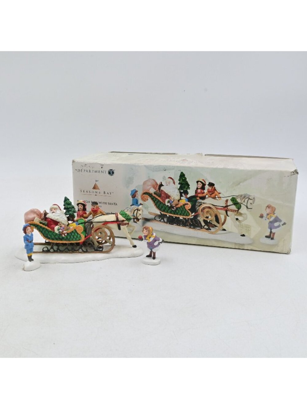 Department 56 Seasons Bay A Sleigh Ride With Santa 53603 Christmas Village Boxed